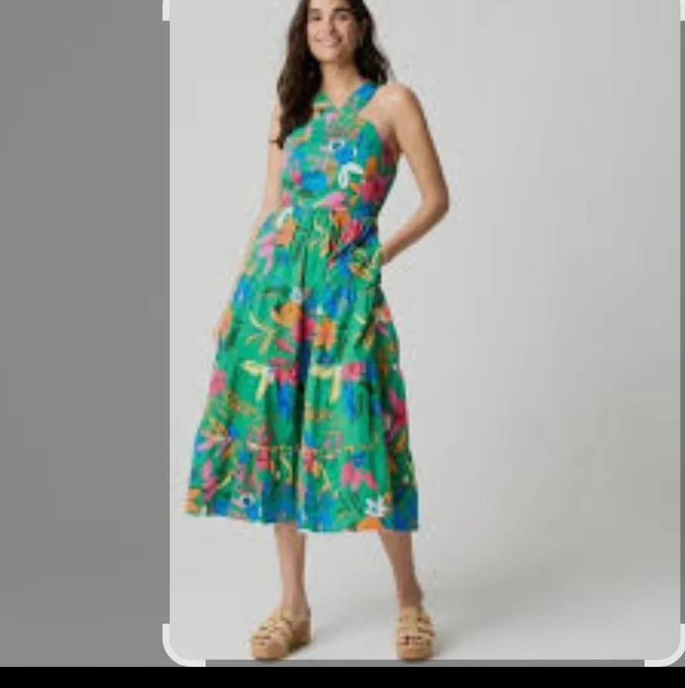 J. Crew Green Smocked Dress